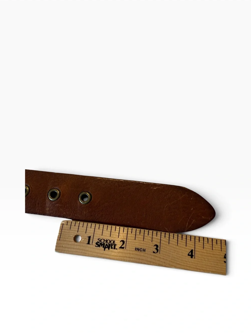Lauren Ralph Lauren Genuine Italian Leather Brown Belt Brass Buckle Large